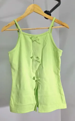 Blusa Regata Verde Lime Laços Frontais Groovy Forever Nova Com Etiqueta Tam M