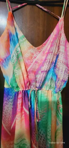 Vestido longo aquamar