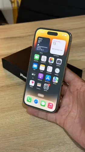iPhone 14 Pro 128GB Gold - Saúde da bateria 100%! Loja física! Com 3 meses de garantia!