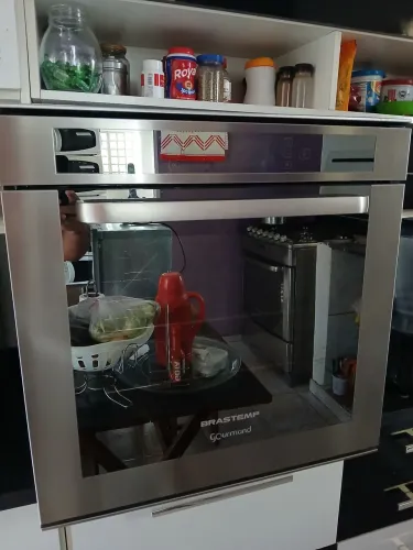 Forno elétrico de embutir Brastemp 67 litros inox espelhado 