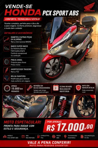 Honda PCX 150 Sport ABS - Impecável