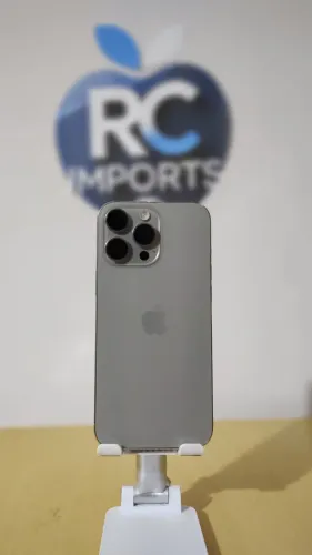 iPhone 16 PRO MAX 512GB com 95% da bateria - Titânio natural + Capinha, Película e Cabo