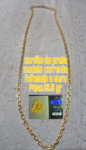 modelo corrente folheado a ouro peso 19,08