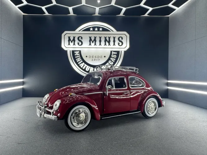 Miniatura Motormax - 1966 Volkswagen Fusca Beetle Escala 1/24