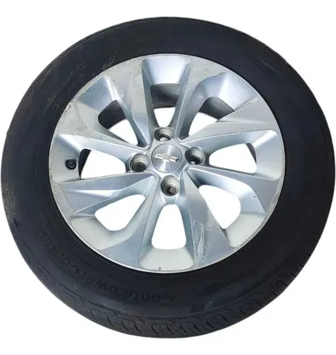 Roda C/pneu Aro 15 Chevrolet Onix Plus 2020/2024 Detalhe Prateado