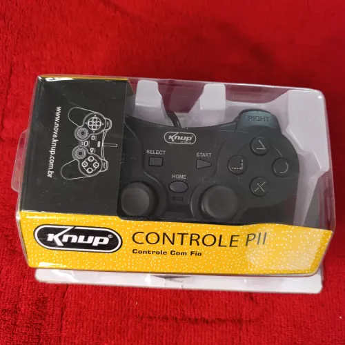 Controle PS2 Com Fio Analógico - Novo na Caixa (Barato!)