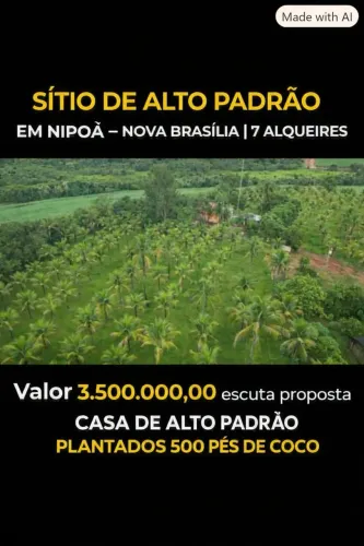 SÍTIO DE ALTO PADRÃO CONFORTO, LAZER E ESTRUTURA RURAL
