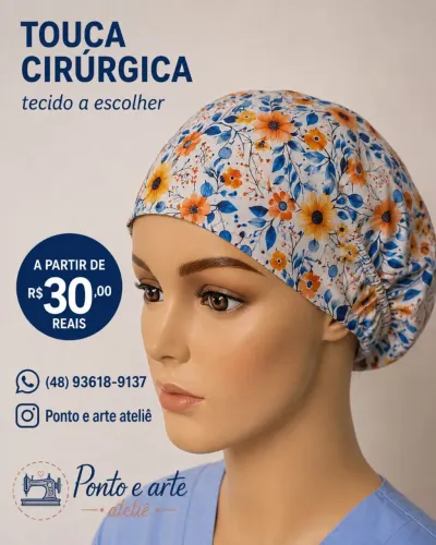 Toucas cirúrgicas e gourmet