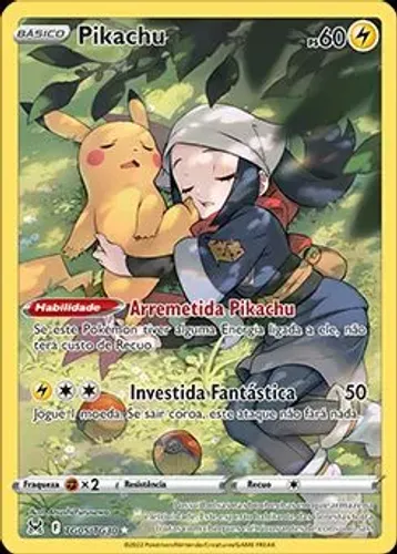 Carta do Pikachu pokémon 