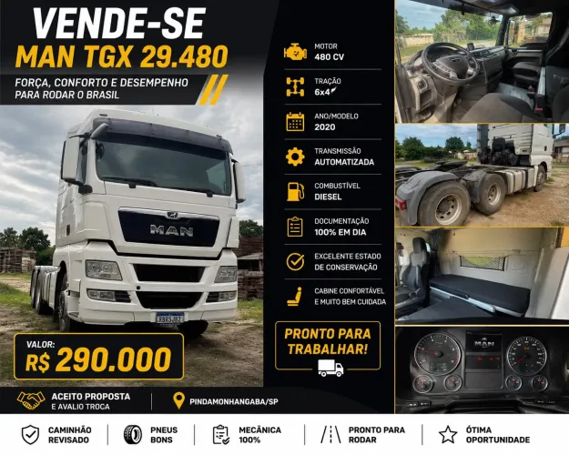 MAN TGX 29.480 - Pronto para Trabalhar
