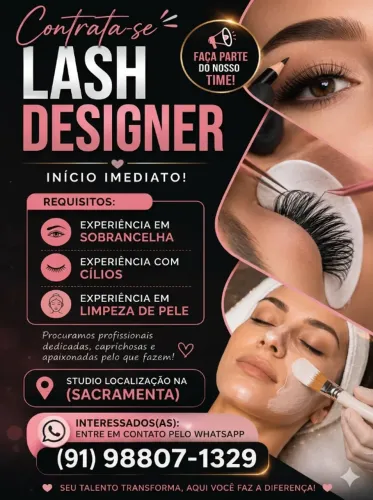 Contrata-se Lash designer