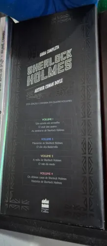 BOX OBRA COMPLETA SHERLOCK HOLMES COM 4 LIVROS