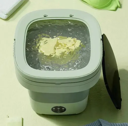 Mini Máquina de Lavar Dobrável 6,5L - Ideal para Peças Íntimas