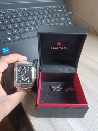Relógio Technos 052AAS - All Stainless Steel - Modelo Quadrado - Estado de Novo