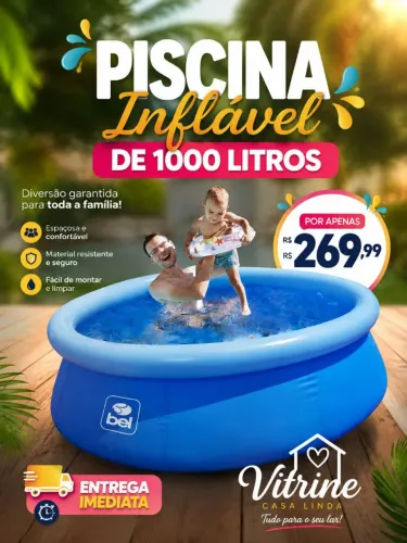 Piscinas inflável 1000 litros