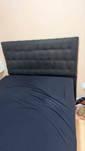 CAMA BOX CASAL COM CABECEIRA E BAÚ