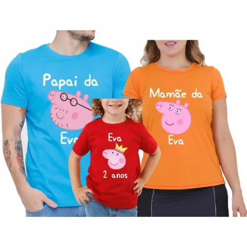 Camiseta Para aniversário da Peppa Pig