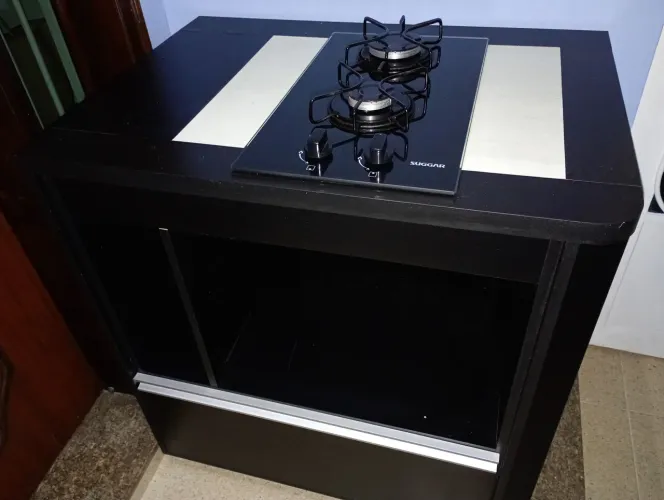 Fogão Cooktop 2 bocas com armário