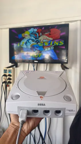 Sega Dreamcast placa va0 japonês revisado feito mod de bateria só o console
