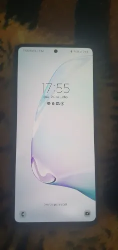 Vendo ou troco celular sansung galaxi note 10.laithi novo e com nota fiscal  aceita troca 
