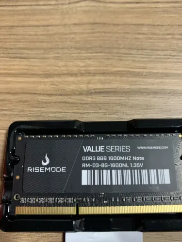 Memória RAM Notebook 8GB DDR3L 1600MHz Rise Mode - Nova/Lacrada