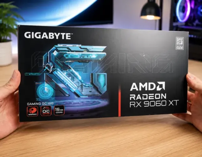 Placa de Vídeo Gigabyte Gaming OC WF 8GB Radeon RX9060 XT GDDR6 - GV-R9060XTGAMING OC-8GD