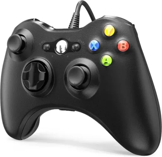 Controle Usb compatível Xbox 360 Computador Notebook Preto