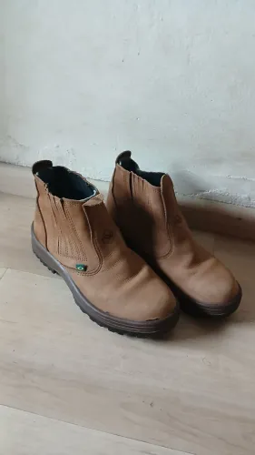 Bota masculino couro legítimo
