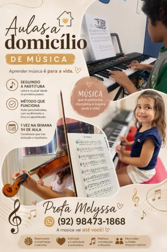 Aula de música a domicílio