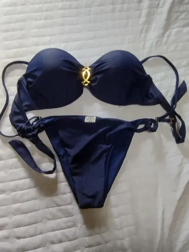 Biquíni Azul Marinho Com Bojo Novo