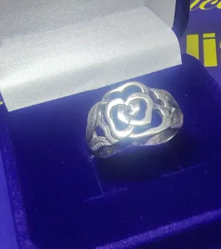 Anel Flor Feminino Prata 950 Peso 2.20 Gramas 0 mm