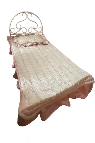Colcha rosa para cama de solteiro