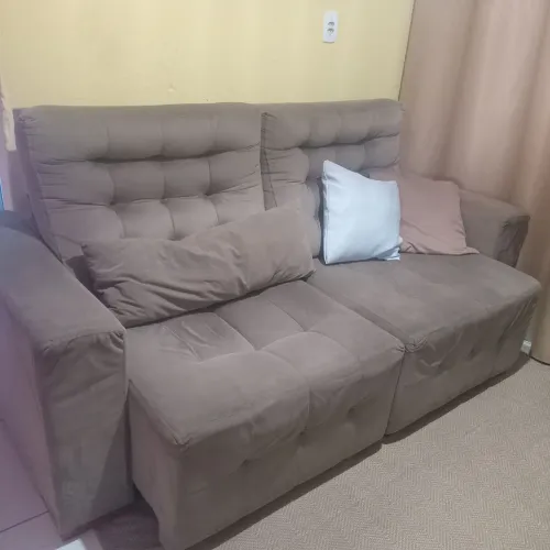 Sofa retratil 3 lugares for cinza