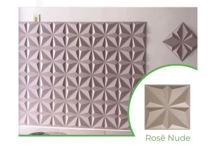 Revestimento 3D Rosê Nude 2m² 22 Placas