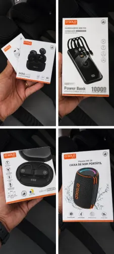 Alpha Gold Original | Fones, Caixa de Som e Power Bank