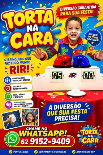 Aluguel Brinquedo Torta na cara