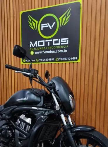 KAWASAKI VULCAN S 650 PRETA 2024 - IMPECÁVEL 