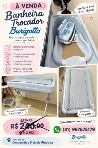 Banheira/trocador Burigotto