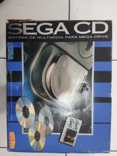 Sega cd na caixa tectoy