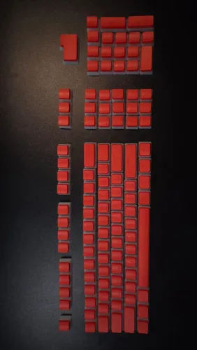 Keycaps estilo Pudding, cor laranja - Jogo 108 peças, padrão ANSI, OEM PBT
