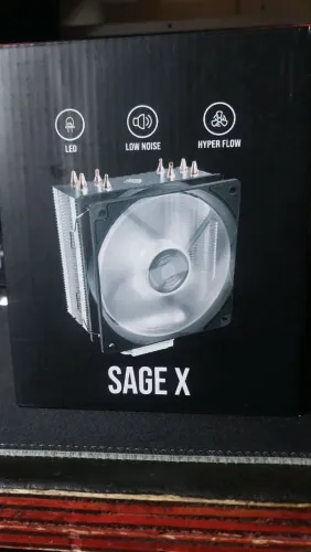 Air Cooler Pichau Sage X White LED - Socket Intel e AMD AM4