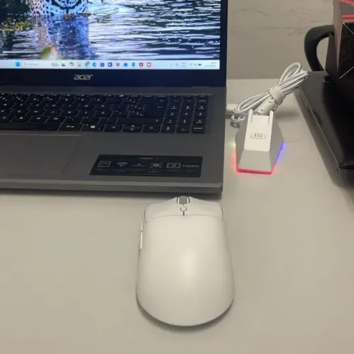 Mouse Gamer AJAZZ AJ139 V2 Branco RGB Dock 1000Hz PAW3311 ? Leve FPS Caruaru