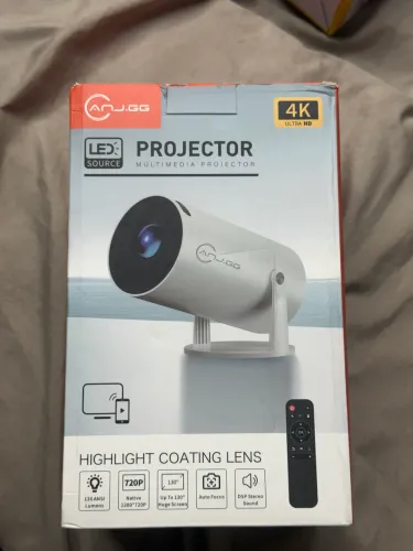     Projetor ANJ.GG 4K com Auto Foco e Som Estéreo - Novo