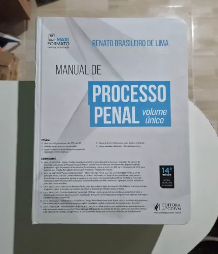 MANUAL DO PROCESSO PENAL VOLUME ÚNICO 2025 - RENATO BRASILEIRO