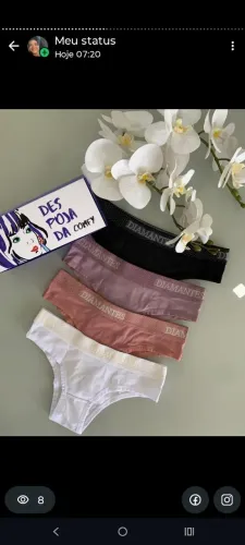 Kit de calcinhas adulto diamantes com 4