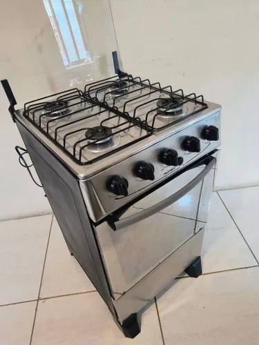 Fogão Atlas Inox Premium espelhado, top completo Automático, lindão Entrego!