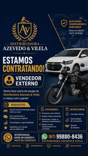 Vaga de vendendor externo