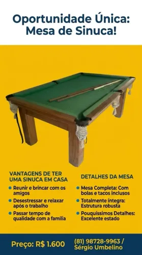 Mesa de sinuca