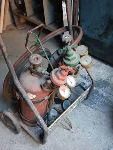 Conjunto de oxiacetileno portátil com maleta