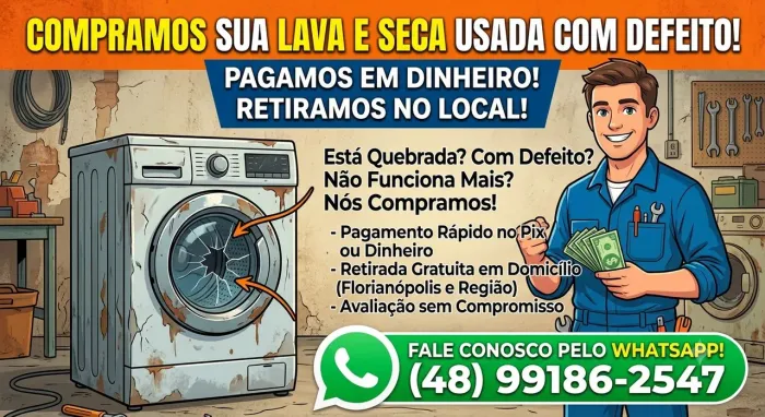 Compro lava e seca com defeito